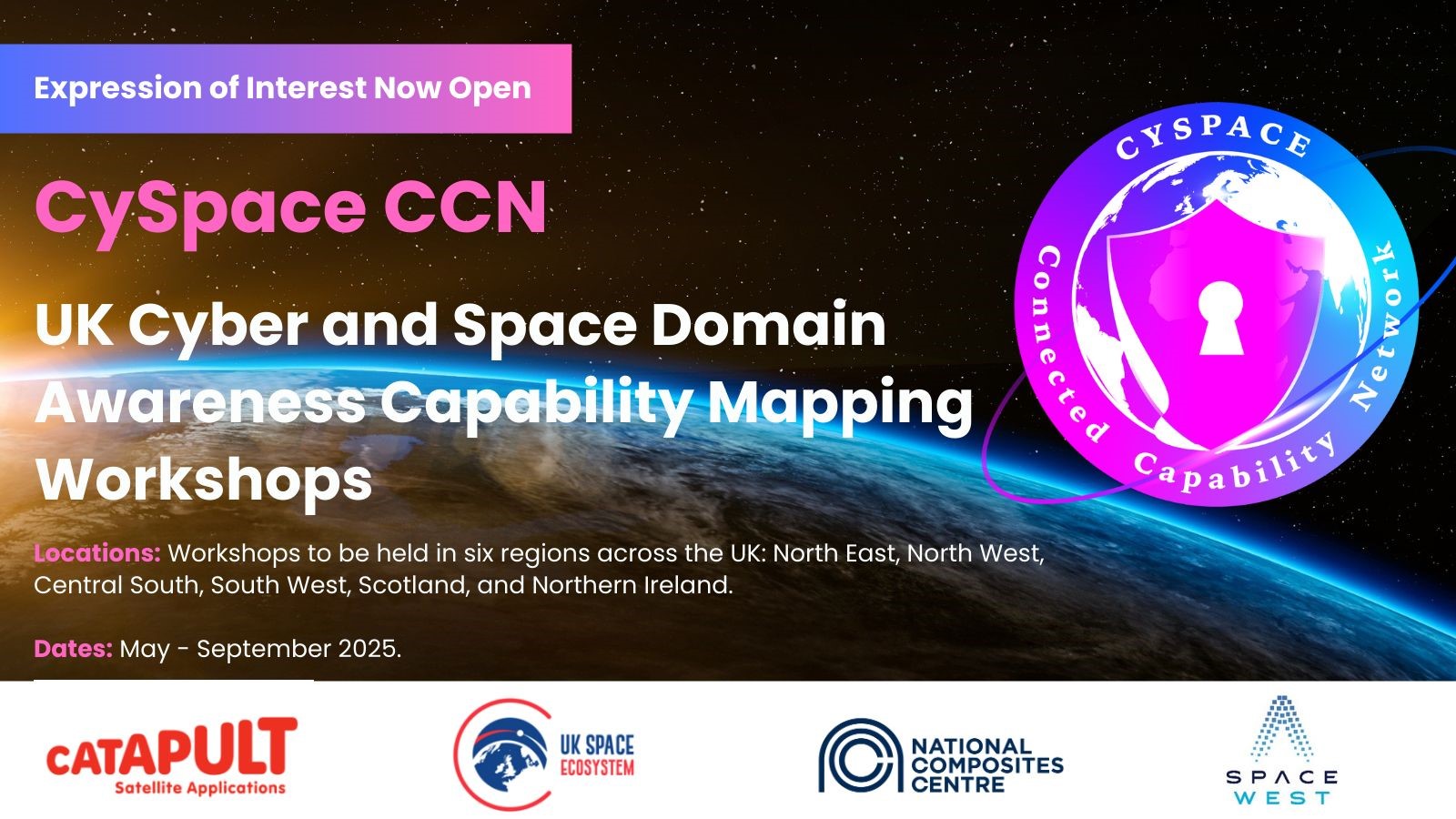 Picture promoting the CySpace event with details